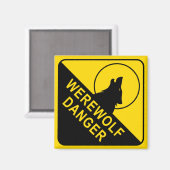 Werewolf Square Magnet Magneet (Voorkant / Achterkant)