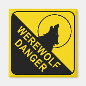 Werewolf Square Magnet Magneet (Voorkant)