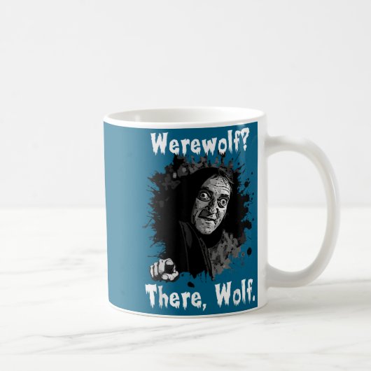 Werewolf_ There, Wolf. Funny Abby Normal Retro Com Koffiemok (Rechts)