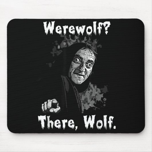 Werewolf_ There, Wolf. Funny Abby Normal Retro Com Muismat (Voorkant)