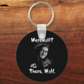 Werewolf_ There, Wolf. Funny Abby Normal Retro Com Sleutelhanger (Voorkant)