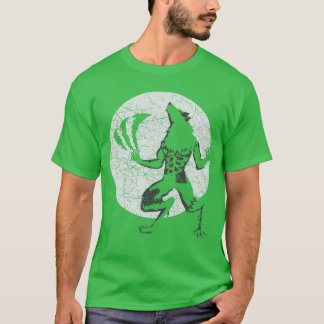 Werewolf Under Full Moon Spooky Gothic Horror frie T-shirt