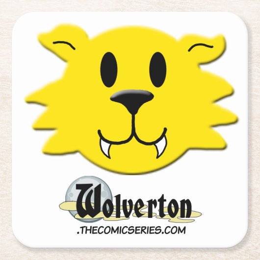 Werewolf Vierkante Kartonnen Onderzetter (Voorkant)