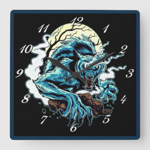 Werewolf Vierkante Klok