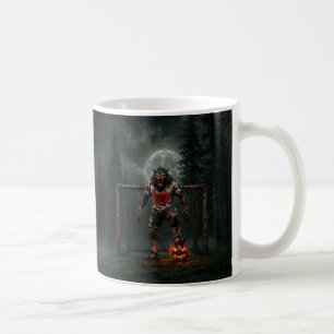 Werewolf-voetbalspeler Halloween-horror Kunst Koffiemok