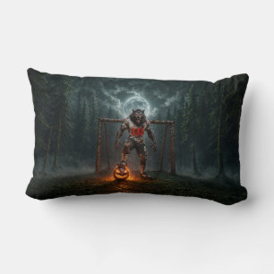 Werewolf Voetbalspeler Halloween Horror Kunst Kussen