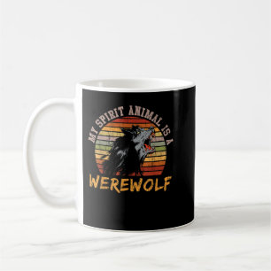 Werewolf Volle Maan Vintage Weerwolf Koffiemok