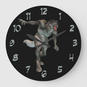 Werewolf Wall Clock Grote Klok
