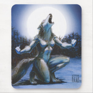 Werewolf Woman Mousepad Muismat