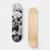 Werewolf zwart-wit skateboard (Voorkant)