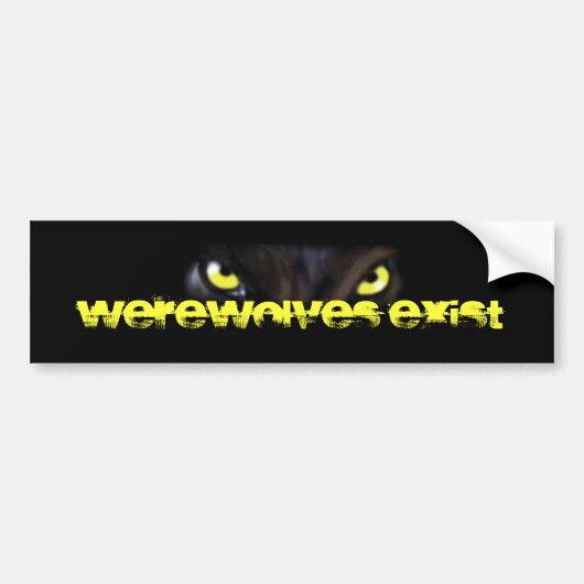 Werewolven bestaan bumpersticker (Voorkant)