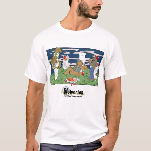 Werewolves Having Pizza Men's T-Shirt (Voorkant)