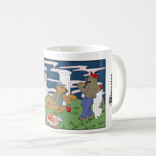 Werewolves Having Pizza Mug (Devant droit)