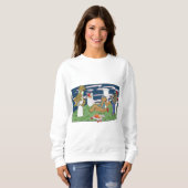 Werewolves Having Pizza Women's Sweatshirt (Voorkant volledig)