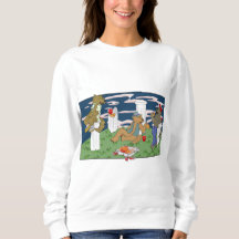 Werewolves met pizza dames sweatshirt