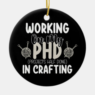 Werk Aan Mijn PhD Projecten Half Klaar Met Ambacht Keramisch Ornament