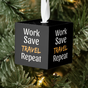 Werk Bespaar reizen Herhalen - Cool Broke Travelle Kubus Ornament