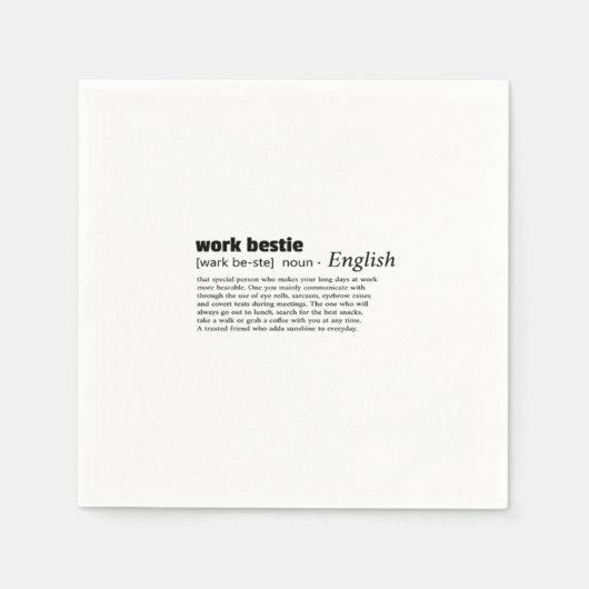 Werk Bestie Classic Chill Servet (Voorkant)