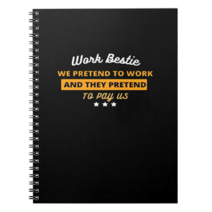 Werk Bestie Grappige Collega Quote Classic Notitieboek