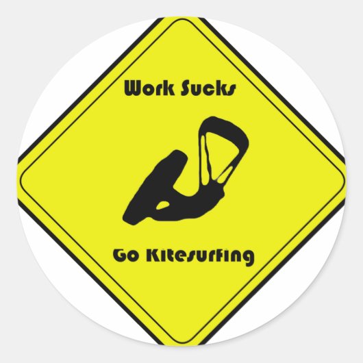 Werk blijft klote ronde sticker (Voorkant)