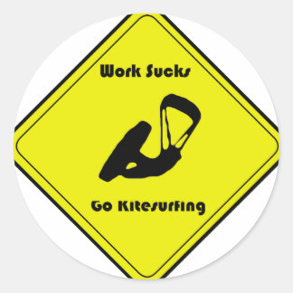 Werk blijft klote ronde sticker