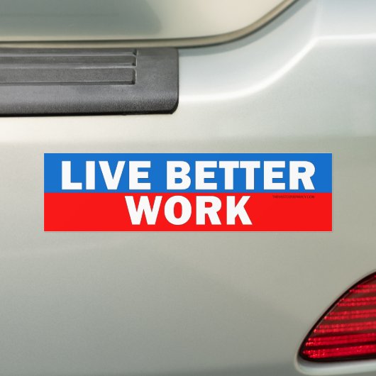 Werk Bumpersticker (Op auto)