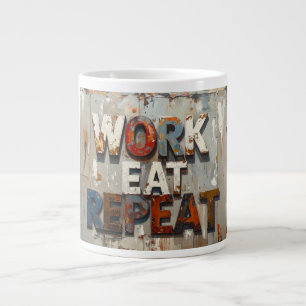 Werk eten herhaal extra grote beker
