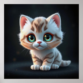 Werk hard, blijf Schattige Poster