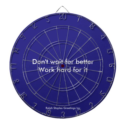 Werk hard dartbord (Voorkant)