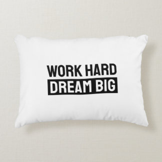 Werk Hard Droombig Kussen | Motiverend kussen