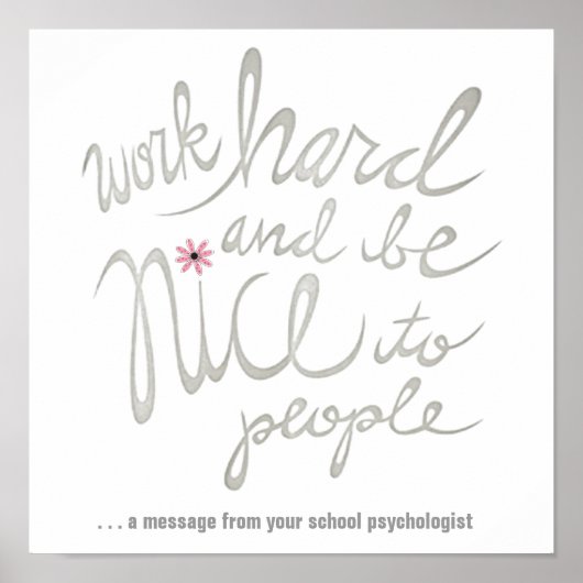 Werk hard en wees mooi Poster (Voorkant)