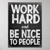 Werk hard en wees mooi Poster (Voorkant)