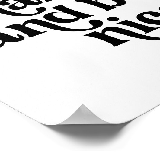 Werk hard en wees mooi Retrofont Poster (Hoek)