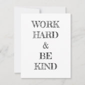 Werk hard en wees Poster (Voorkant)