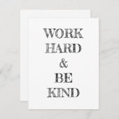 Werk hard en wees Poster (Voorkant / Achterkant)