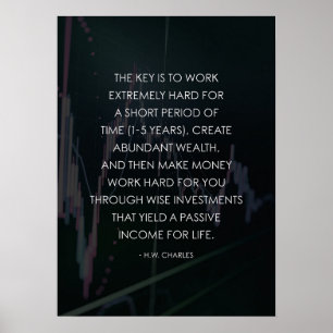 Werk hard - maak geld voor je werk - Motivatie Poster