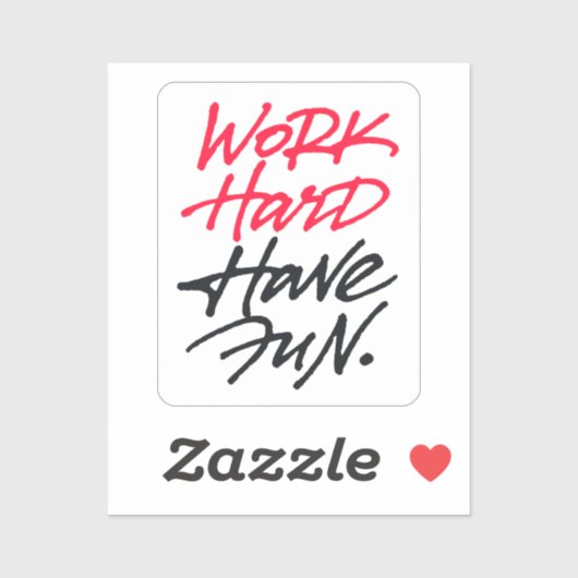 Werk hard met vlindervinylSticker Sticker (Vel)