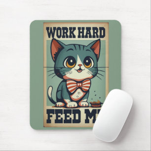 Werk hard Oude Cat Muismat