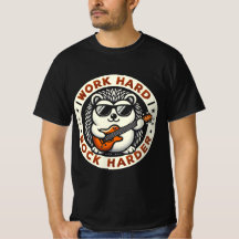 Werk Hard Rock Harder Cool Hedgehog Gitaar Ontwerp