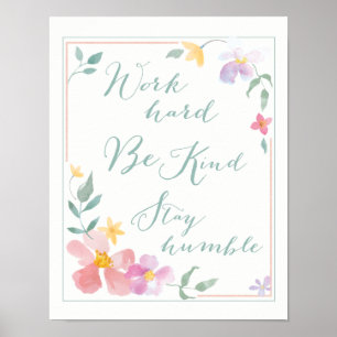 Werk hard Sint-juttemis Blijf in de menselijke kun Poster