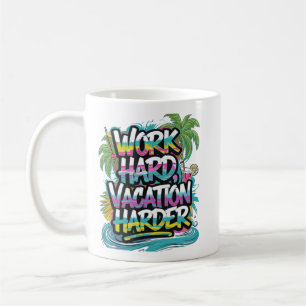"Werk hard, speel hard decor" Koffiemok
