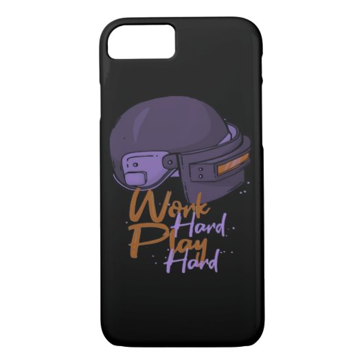 Werk Hard Speel zo hard Classic Quote Case-Mate iPhone Case (Achterkant)