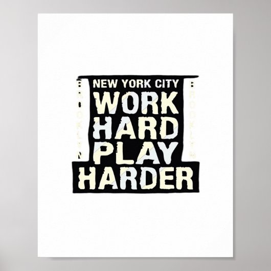 Werk Hard Speel Zo Hard - Dag van de Arbeid Grappi Poster (Voorkant)