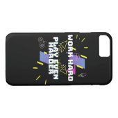 Werk hard, speel zo hard Premium Case-Mate iPhone Case (Achterkant (Horizontaal))