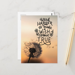 Werk harder voor uw wensen briefkaart