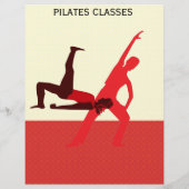 Werk het uit! Pilates Yoga Exercise Workout Flyer (Achterkant)