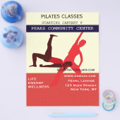 Werk het uit! Pilates Yoga Exercise Workout Flyer (Enkel)