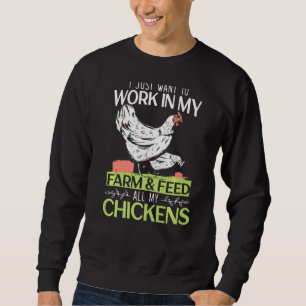 Werk in mijn Boerderij en voer al mijn kippen plui Trui
