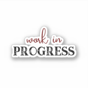 Werk in uitvoering cool trendy sticker
