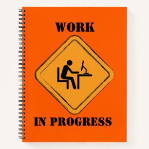 Werk in uitvoering Grappig Journaal notitieboek
